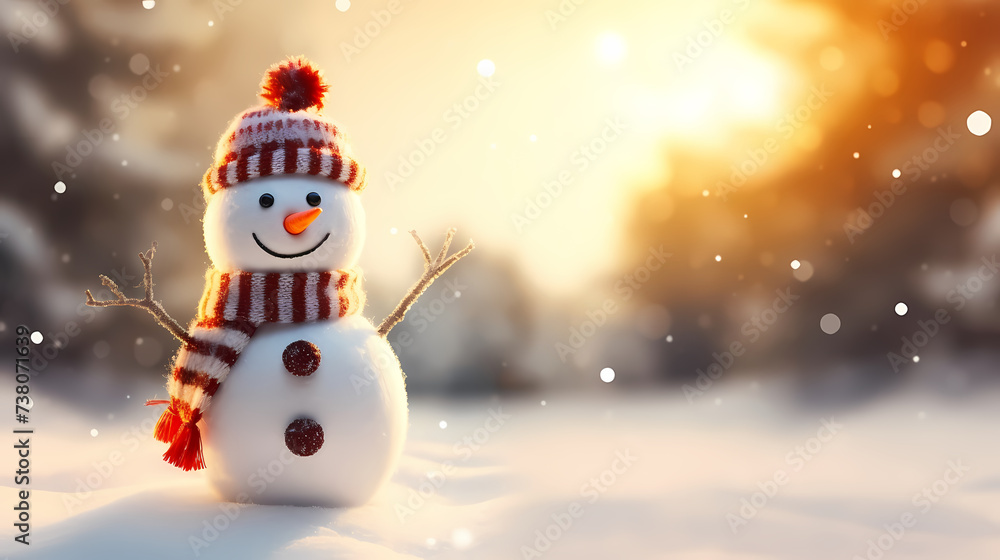 Sweet smile of Christmas snowman Sweet smile of Christmas snowman