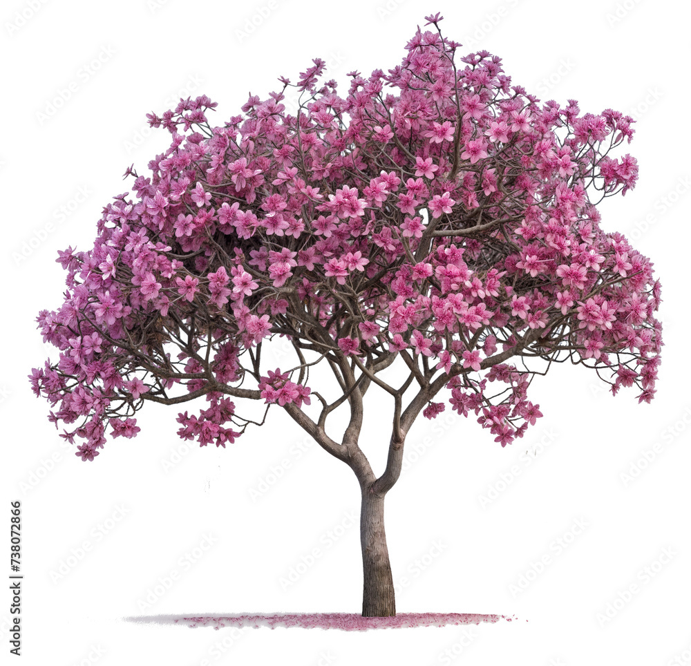 pink flower tree PNG transparent background 