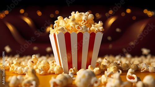 Popcorn background, snack background concept
