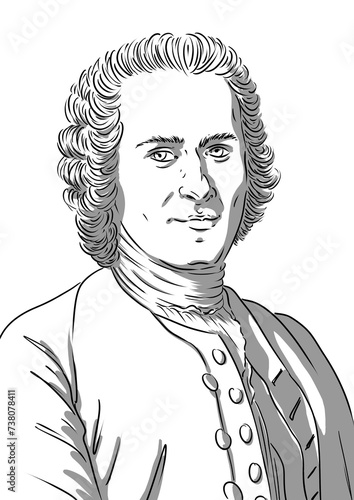 Jean-Jacques Rousseau, famous Genevan philosopher, 1712-1778 photo