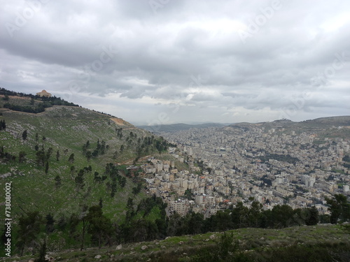 View of the city of Nablus Israel
 photo