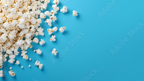 Popcorn background, snack background concept photo