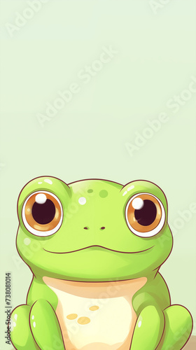 Hand drawn cartoon frog illustration 