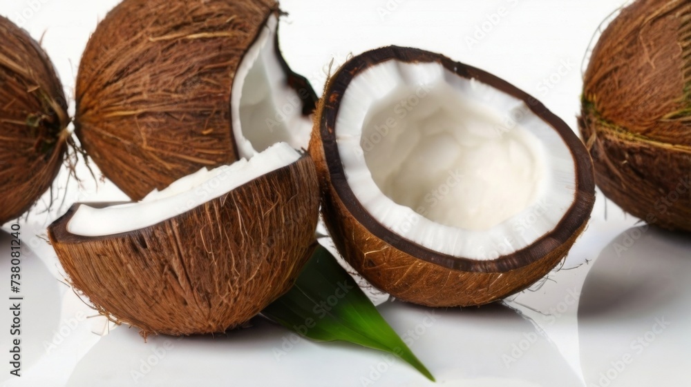 Coconut on white background Coconut on white background