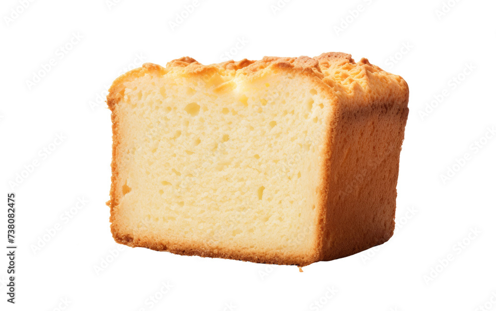 A Piece of Bread With a Bite Taken Out of It. A photo of a single piece of bread with a distinct bite mark on one corner. Isolated on a Transparent Background PNG.