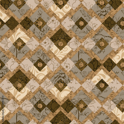 The Artistry of Geometric Patterns.geometric floral pattern.vintage pattern ,fabric design art work 