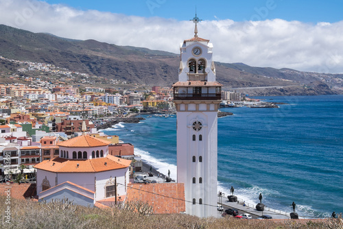 Vista de la Basílica de Candelaria con la costa de fondo en Tenerife, Islas Canarias photo