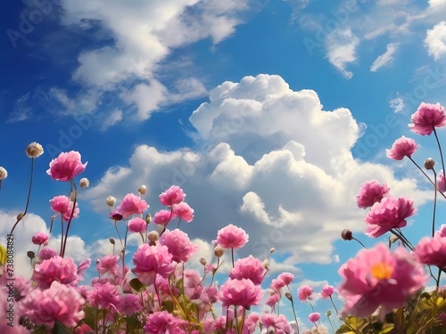 flowers and sky