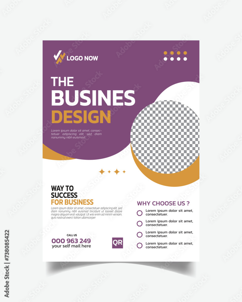 Genius Business Flyer And Corporate Business Layout  A4 Business Poster Vector