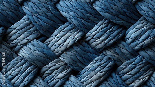 Top view of detailed macro view of bleached denim weave. Seamless backdrop. Luxury weaving. Fabric tiles. Generative AI