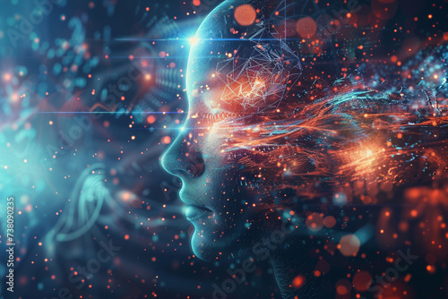 Abstract beauty of philosophy with the algorithmic precision of artificial intelligence.