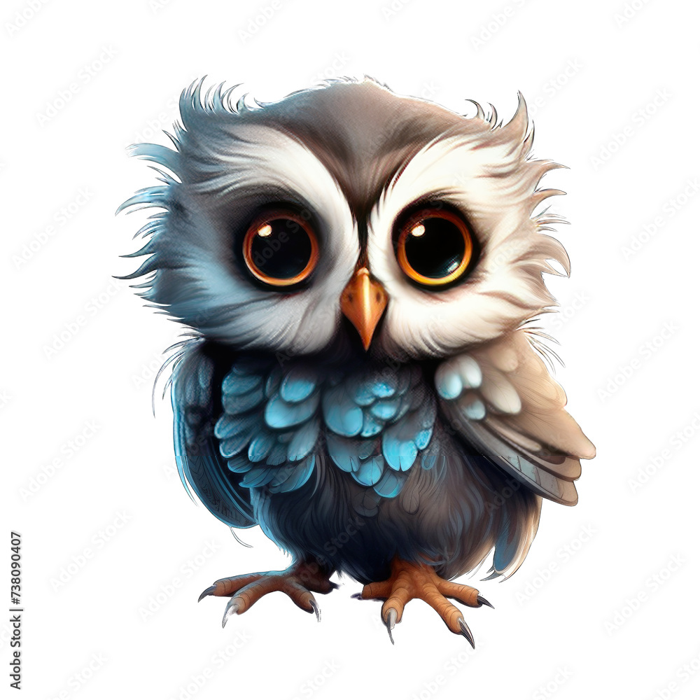 A very cute owl with big eyes png / transparent A very cute owl with big eyes png / transparent