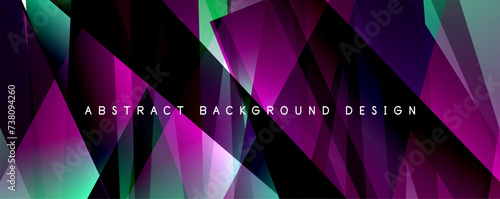 Breaking Glass Background, Kaleidoscope effect. Transparent Straight Lines. Dynamic Light Rays effect. Vector Illustration For Wallpaper, Banner, Background, Card, Book Illustration, landing page