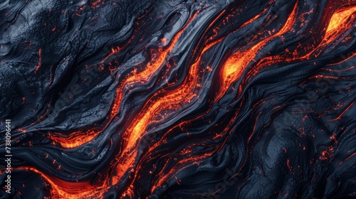 Hot lava flow. Abstract background of hot lava flow.