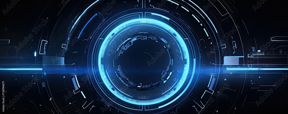 HUD screen system innovative technology concept background, future computer HUD screen system innovative technology concept background, future computer