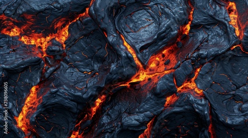 Close-up of hot coals in the coals. Abstract background.