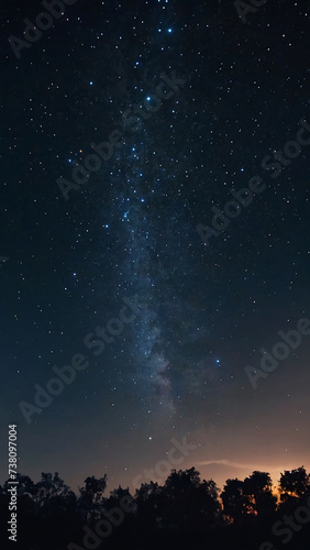 night sky  space is dotted with twinkling stars