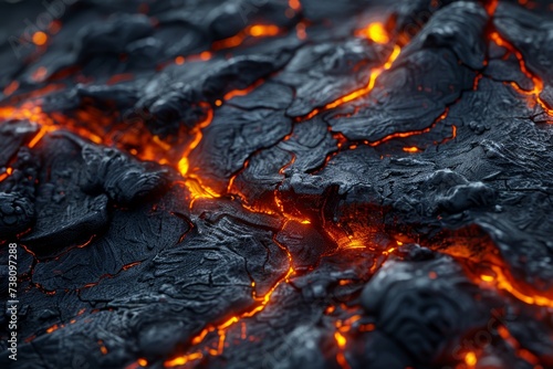 Burning lava as an abstract background.