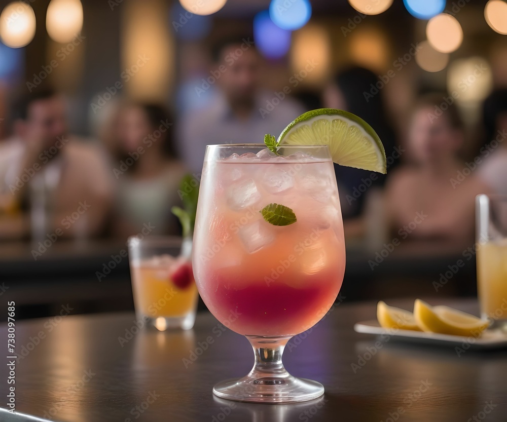 refreshing summer colorful cocktail drink advertisement menu banner, created using AI generative technology refreshing summer colorful cocktail drink advertisement menu banner, created using AI generative technology
