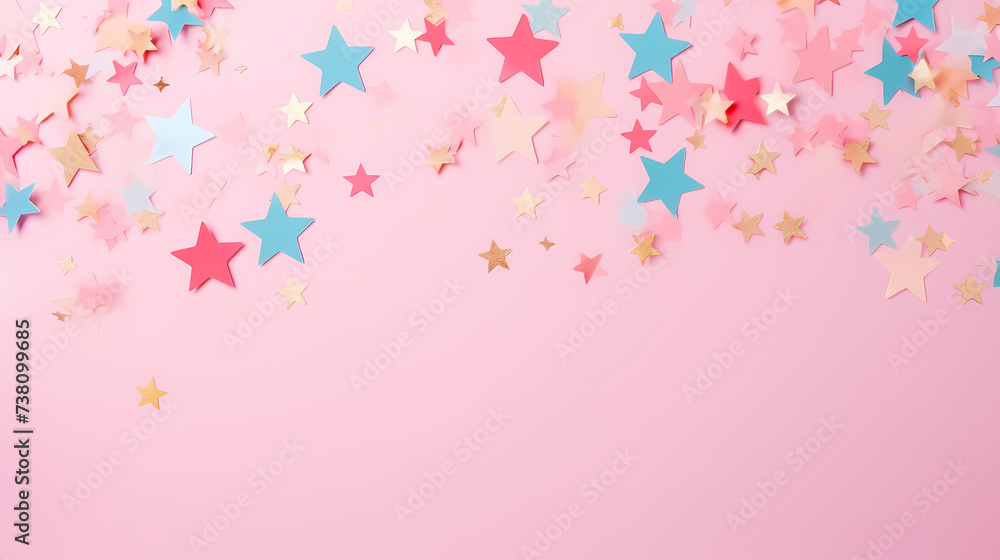 Cute planet star seamless pattern template