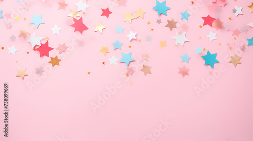 Cute planet star seamless pattern template