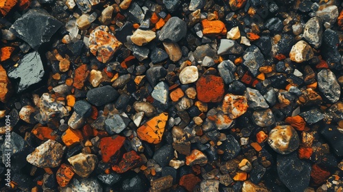 Pebble stones background. Colorful pebbles texture.