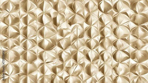 pattern with ribbon a gold background with a pattern of overlapping shapes 