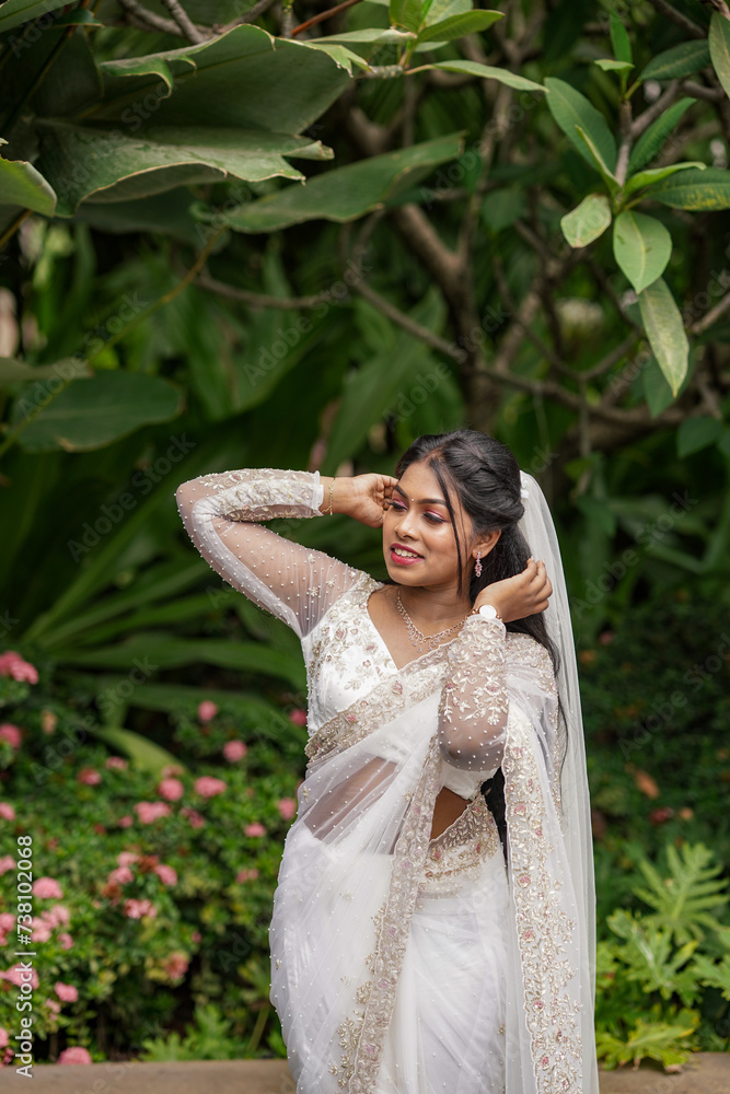 south Asian, wedding photography, woman, Christian wedding, outdoor, beautiful natural background , multiple different poses in a natural environment in tropical south Asian, wedding photography, woman, Christian wedding, outdoor, beautiful natural background , multiple different poses in a natural environment in tropical