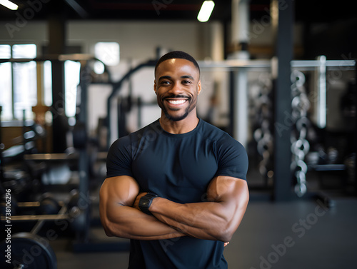 Confident Gym Enthusiast with a Radiant Smile.