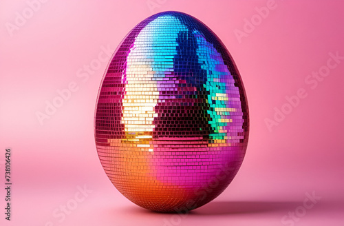 Easter banner. Easter eggs covered with a mirror mosaic of light tones in close-up. Illustration for banners  flyers  posters and printed products