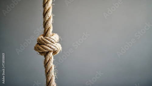 tug of war rope on clean backdrop: Symbolizing competition, strength, struggle, teamwork, challenge. Conceptual stock photo