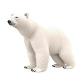 Polar bear standing isolated on transparent or white background
