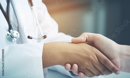 Doctor and Patient Shake Hands