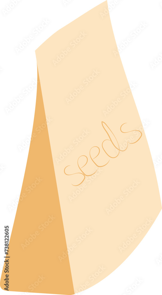Paper seeds packet isolated in white background Paper seeds packet isolated in white background
