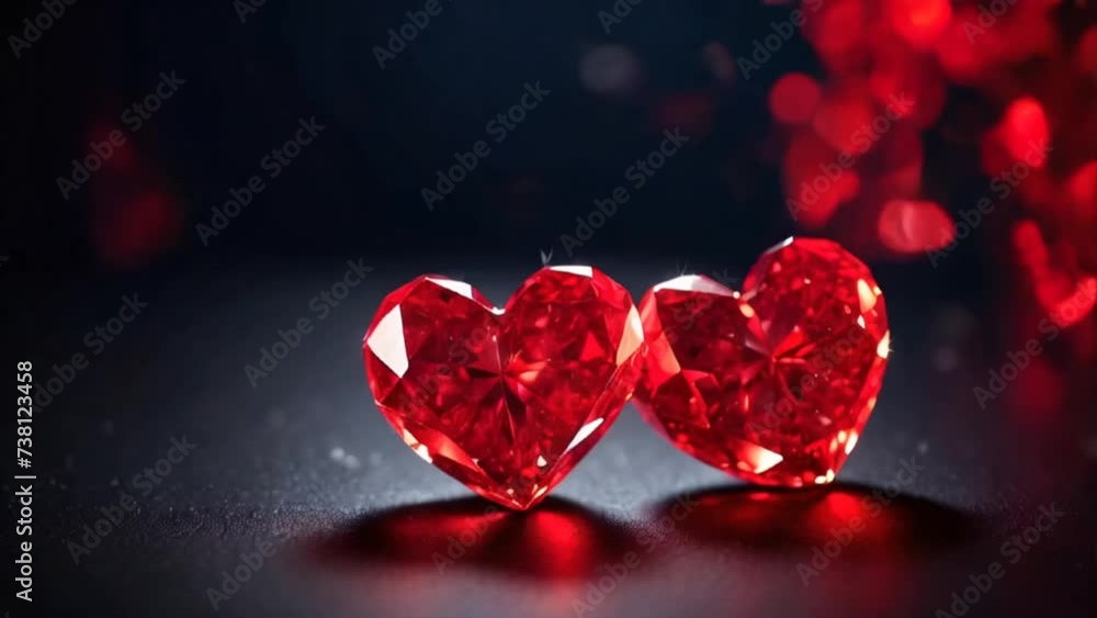 Beautiful red diamonds in the shape of a heart Beautiful red diamonds in the shape of a heart