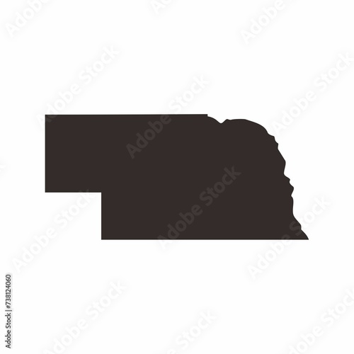 Nebraska USA map design image