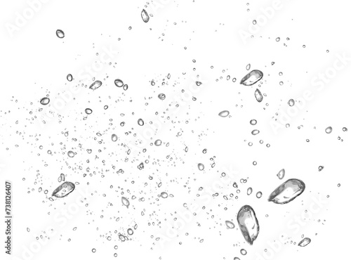 Wassertropfen Regentropfen regnerischer Nebel kleine Tröpfchen Tropfen auf transparentem durchsichtigem Hintergrund