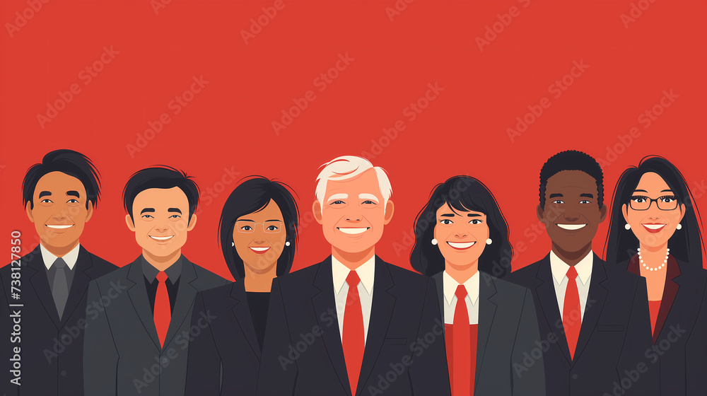 Diverse Professional Team Portrait with Unified Corporate Look - Inclusivity in Modern Business Diverse Professional Team Portrait with Unified Corporate Look - Inclusivity in Modern Business