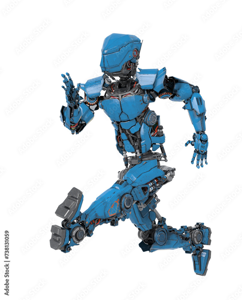 robot soldier is running fast robot soldier is running fast