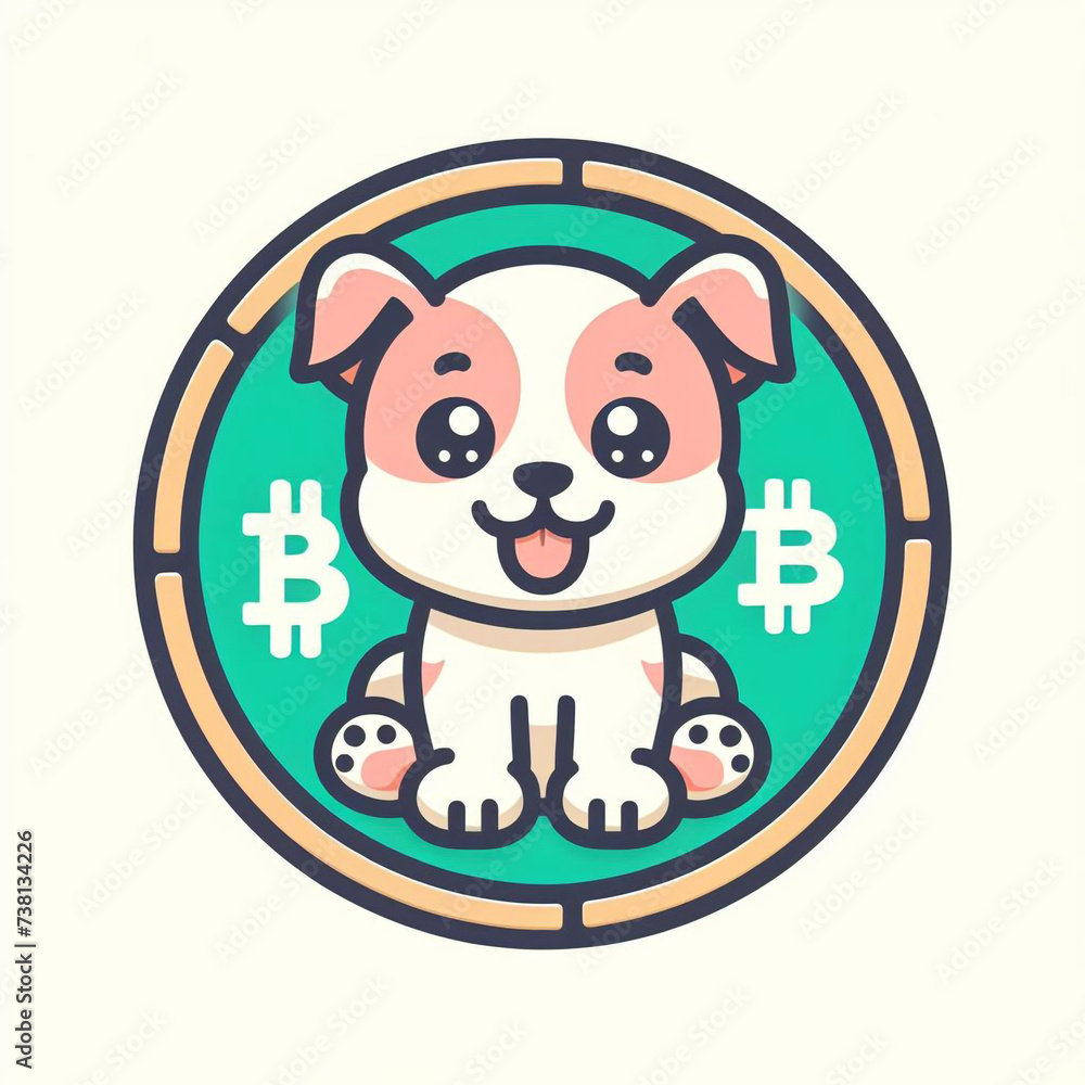 A cute cartoon dog sits in a circle, representing the logo of a crypto coin called Cute Baby Dog. It features a bitcoin symbol, making it unique and eye-catching! A cute cartoon dog sits in a circle, representing the logo of a crypto coin called Cute Baby Dog. It features a bitcoin symbol, making it unique and eye-catching!