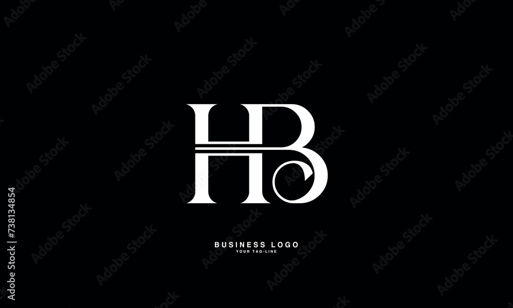 HB, BH, B, H, Abstract Letters Logo Monogram HB, BH, B, H, Abstract Letters Logo Monogram