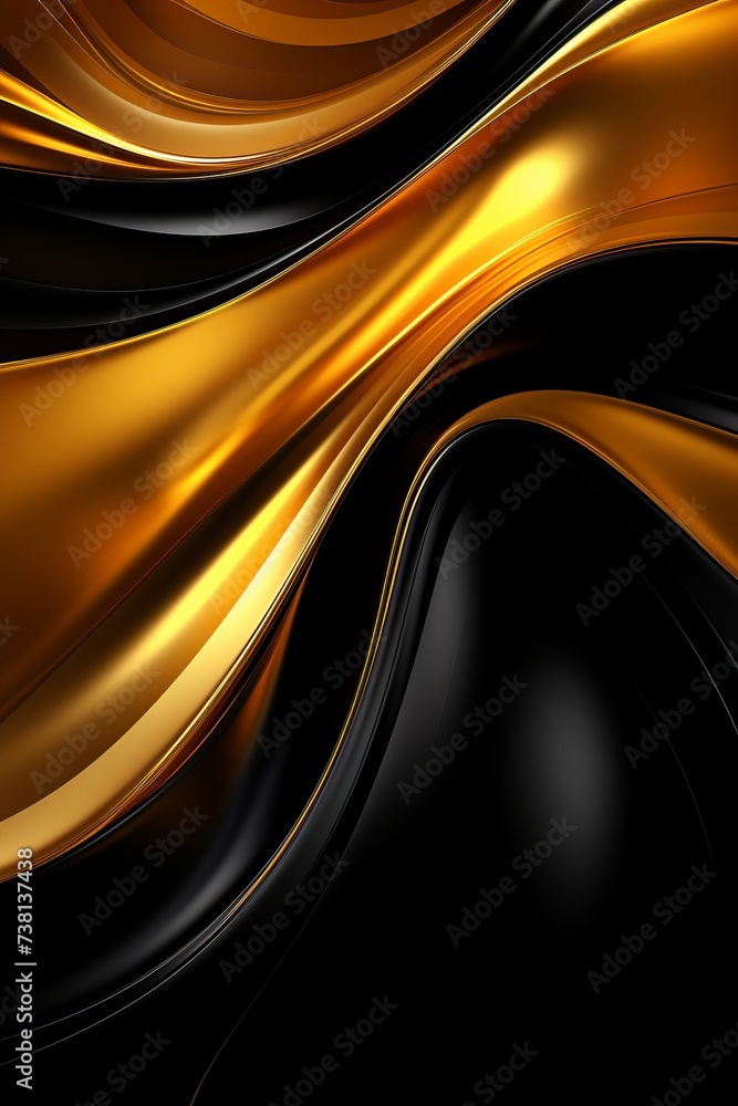 Obraz premium Black and gold abstract background