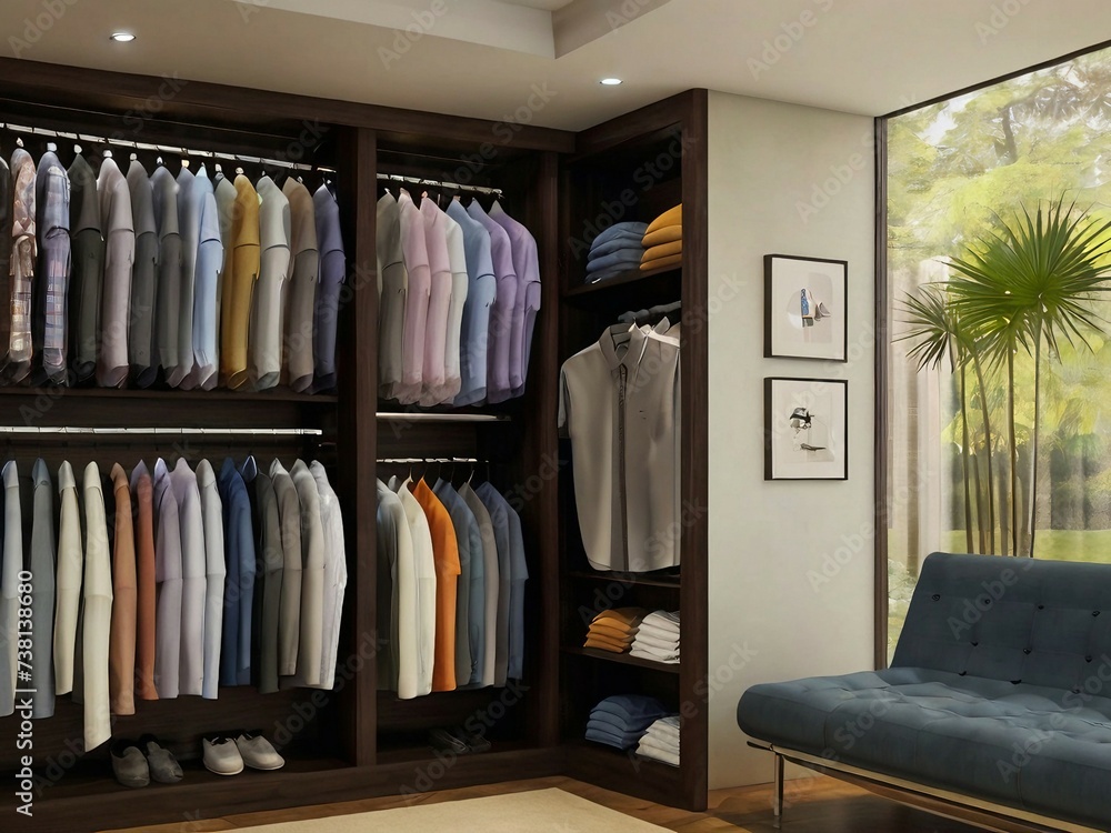Modern small space shirts Almirah on modern room, cost saver, steel and wood made, trendy design Modern small space shirts Almirah on modern room, cost saver, steel and wood made, trendy design