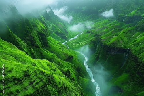 The Enchanting Beauty of a Verdant Valley photo