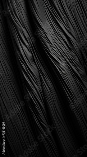 Black Creased Silk Dress