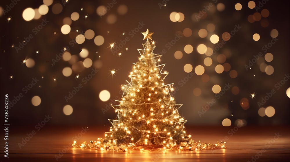 A beautiful Christmas tree with twinkling lights A beautiful Christmas tree with twinkling lights
