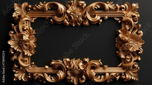 ornate golden picture frame photo