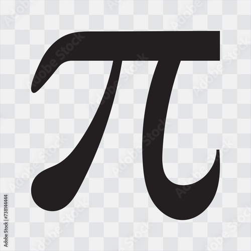 Pi symbol icon.  Pi symbol vector icon.
