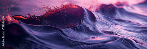 A close up view of a wave at sunset