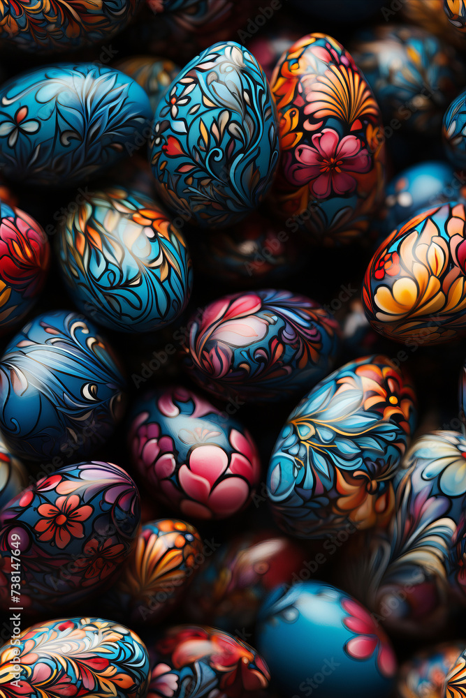 Seamless pattern with Easter eggs. Seamless pattern with Easter eggs.